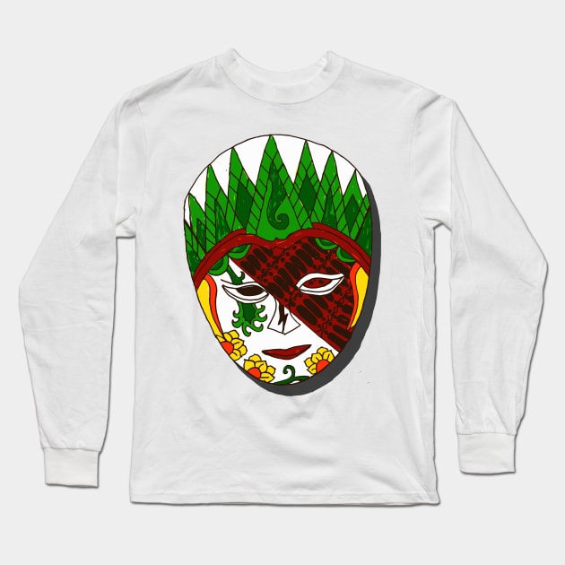 Two Face Pattern Long Sleeve T-Shirt by tebulation